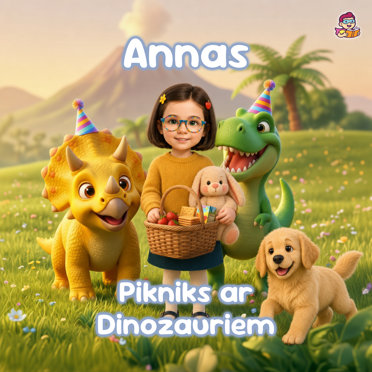 Grāmatas Pikniks ar Dinozauriem priekšējais vāks