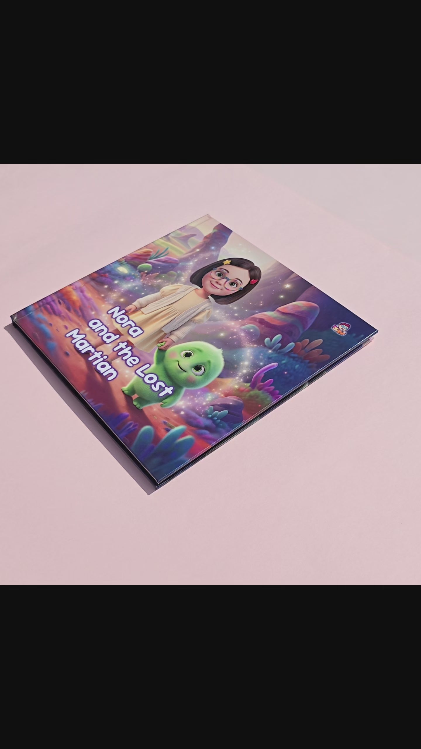 Video preview of the personalized children's book "Child and the Lost Martian" showcasing the book's pages.